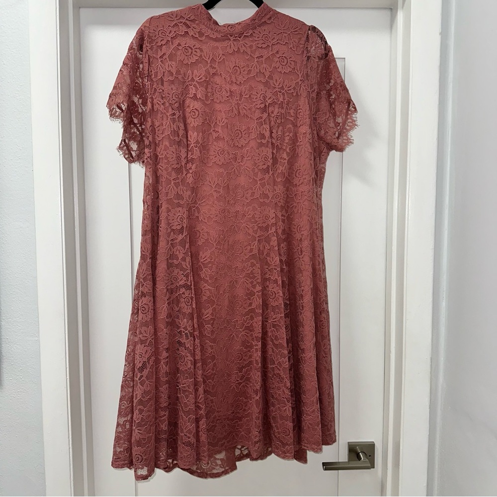Torrid Lace Midi Dress in Rose